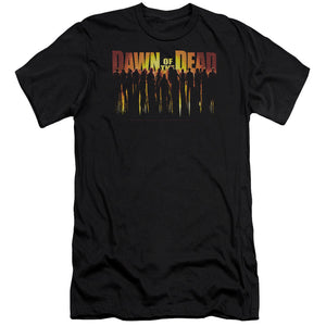 Dawn of the Dead Premium Canvas T-Shirt Walking Dead Black Tee - Yoga Clothing for You