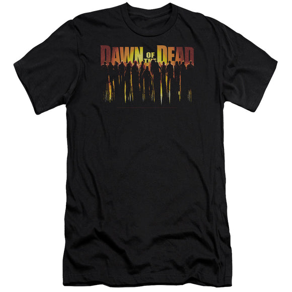 Dawn of the Dead Slim Fit T-Shirt Walking Dead Black Tee - Yoga Clothing for You