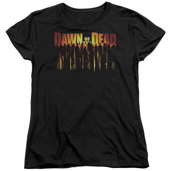Dawn of the Dead Womens T-Shirt Walking Dead Black Tee - Yoga Clothing for You