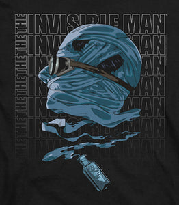 The Invisible Man Heather T-Shirt Side Profile Black Tee - Yoga Clothing for You