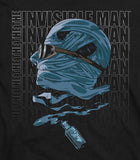 The Invisible Man Womens T-Shirt Side Profile Black Tee - Yoga Clothing for You