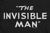 The Invisible Man Tall T-Shirt Vintage Title Text Black Tee - Yoga Clothing for You