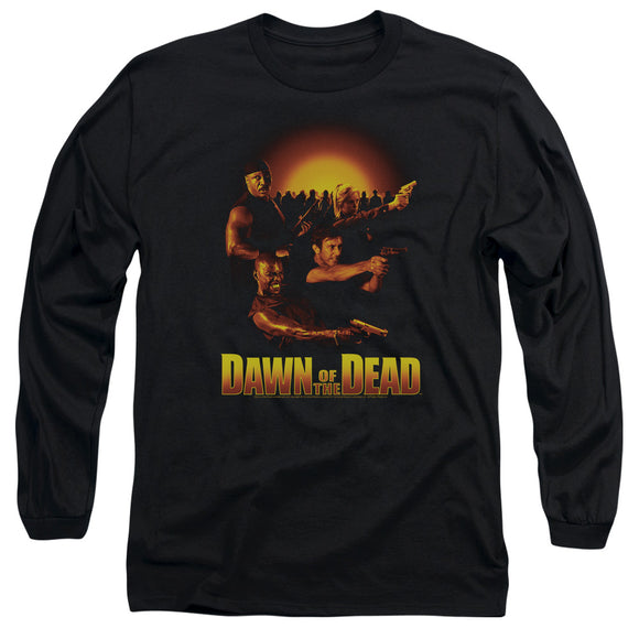 Dawn of the Dead Long Sleeve T-Shirt Main Characters Black Tee - Yoga Clothing for You