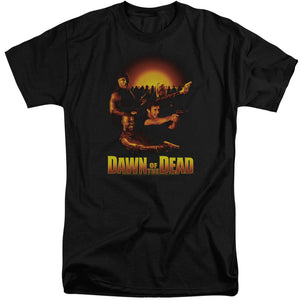 Dawn of the Dead Tall T-Shirt Main Characters Black Tee - Yoga Clothing for You