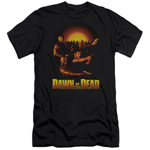 Dawn of the Dead Premium Canvas T-Shirt Main Characters Black Tee - Yoga Clothing for You