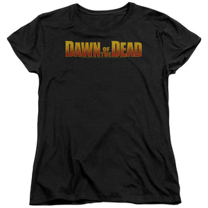 Dawn of the Dead Womens T-Shirt Logo Black Tee - Yoga Clothing for You