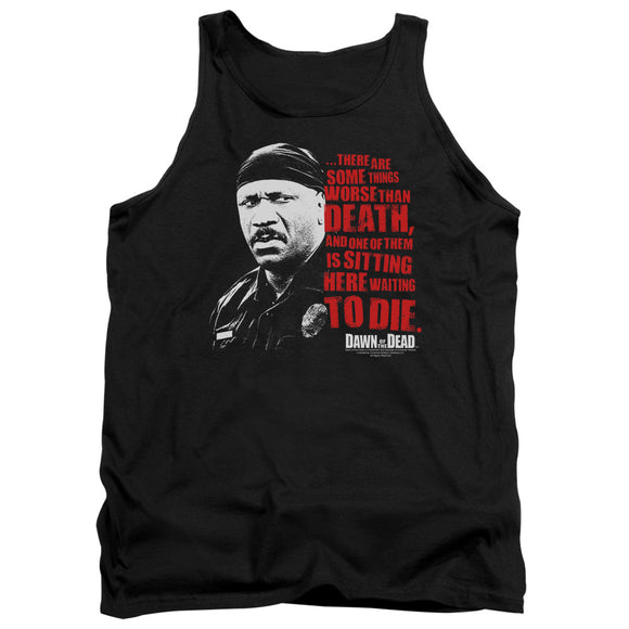 Dawn of the Dead Tanktop Worse Than Death Black Tank - Yoga Clothing for You