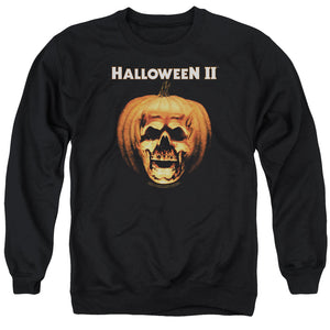 Halloween Sweatshirt Skull in Pumpkin Black Pullover - Yoga Clothing for You