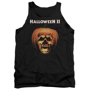 Halloween Tanktop Skull in Pumpkin Black Tank - Yoga Clothing for You