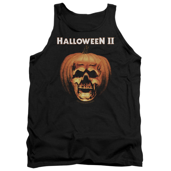 Halloween Tanktop Skull in Pumpkin Black Tank - Yoga Clothing for You