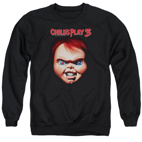 Childs Play Sweatshirt Chucky Close Up Black Pullover - Yoga Clothing for You