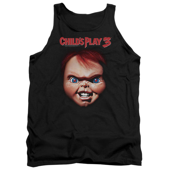 Childs Play Tanktop Chucky Close Up Black Tank - Yoga Clothing for You