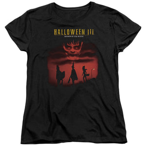 Halloween Womens T-Shirt Movie Poster Artwork Black Tee - Yoga Clothing for You