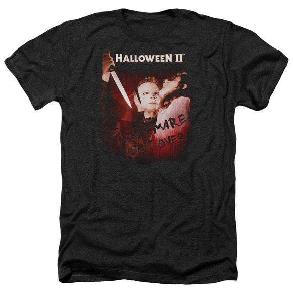 Halloween Heather T-Shirt Nightmare Isn't Over Black Tee - Yoga Clothing for You