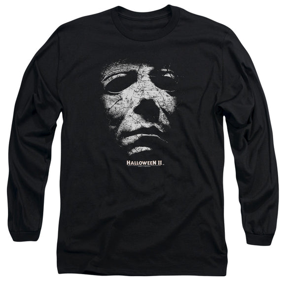 Halloween Long Sleeve T-Shirt Michael Myers Mask Black Tee - Yoga Clothing for You