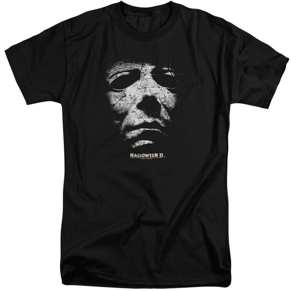 Halloween Tall T-Shirt Michael Myers Mask Black Tee - Yoga Clothing for You