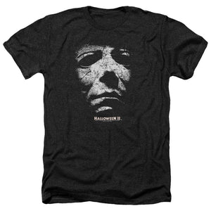 Halloween Heather T-Shirt Michael Myers Mask Black Tee - Yoga Clothing for You