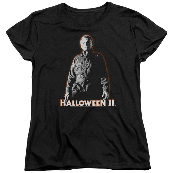 Halloween Womens T-Shirt Michael Myers Glow Black Tee - Yoga Clothing for You