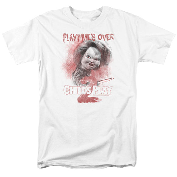 Childs Play T-Shirt Playtimes Over White Tee - Yoga Clothing for You