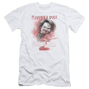 Childs Play Slim Fit T-Shirt Playtimes Over White Tee - Yoga Clothing for You
