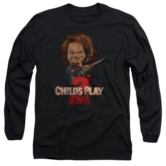 Childs Play Long Sleeve T-Shirt Hand Knife Black Tee - Yoga Clothing for You