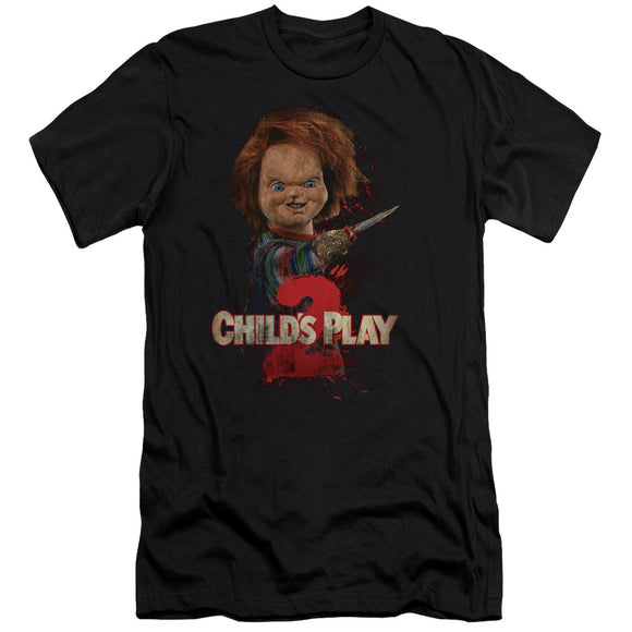 Childs Play Slim Fit T-Shirt Hand Knife Black Tee - Yoga Clothing for You