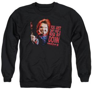 Childs Play Sweatshirt Can't Keep a Good Guy Down Black Pullover - Yoga Clothing for You