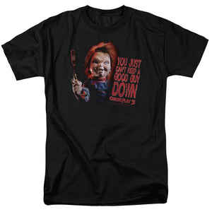 Childs Play T-Shirt Can't Keep a Good Guy Down Black Tee - Yoga Clothing for You