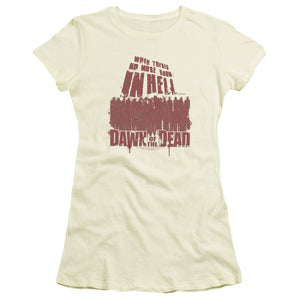 Dawn of the Dead Juniors T-Shirt No More Room in Hell Cream Tee - Yoga Clothing for You