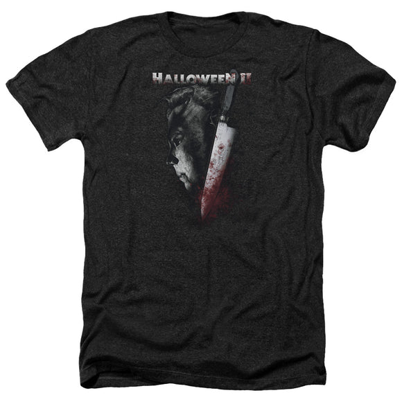 Halloween Heather T-Shirt Michael Myers Side Profile Black Tee - Yoga Clothing for You