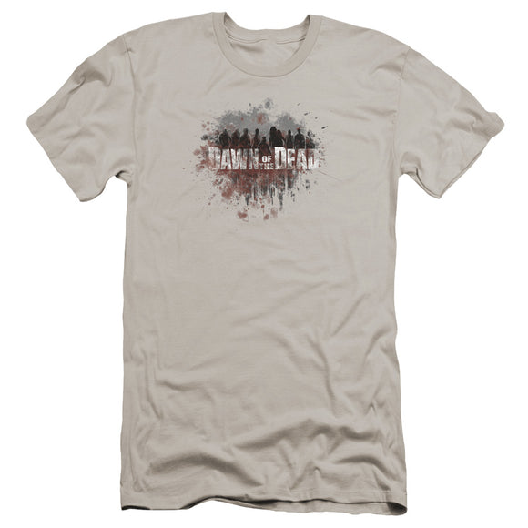 Dawn of the Dead Premium Canvas T-Shirt Splatter Silver Tee - Yoga Clothing for You