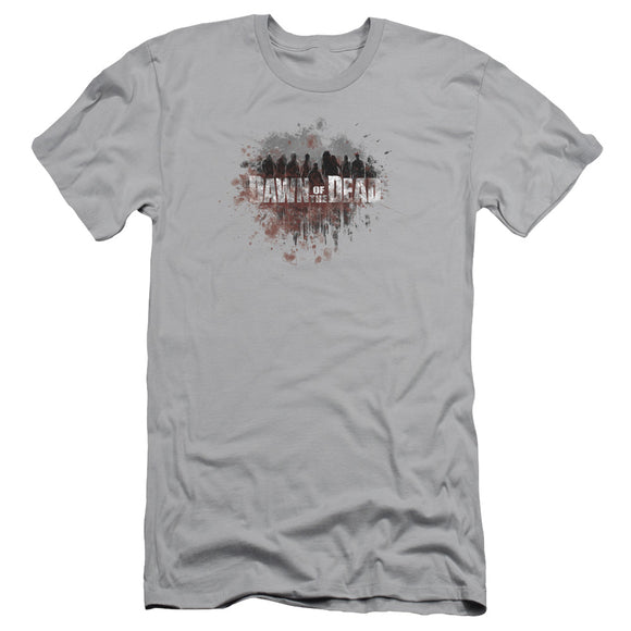 Dawn of the Dead Slim Fit T-Shirt Splatter Silver Tee - Yoga Clothing for You