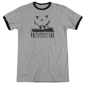 Halloween Ringer T-Shirt Silhouette Grey/Black Tee - Yoga Clothing for You