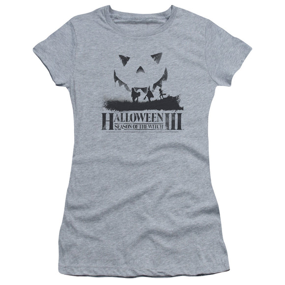 Halloween Juniors T-Shirt Silhouette Athletic Heather Tee - Yoga Clothing for You