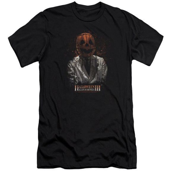 Halloween Premium Canvas T-Shirt Pumpkin Head Scientist Black Tee - Yoga Clothing for You