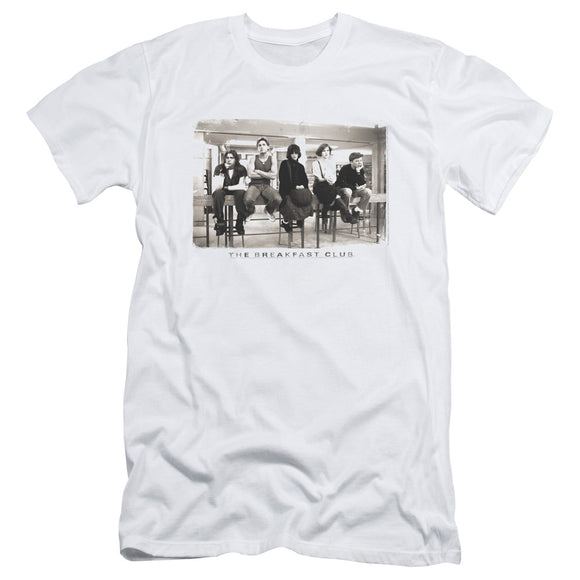 The Breakfast Club Group Photo White Slim Fit T-shirt - Yoga Clothing for You