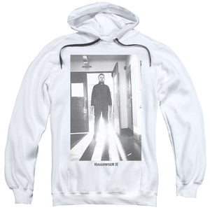 Halloween Hoodie Michael Myers in Doorway White Hoody - Yoga Clothing for You