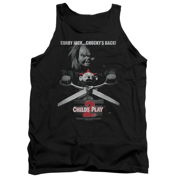 Childs Play Tanktop Sorry Jack Chuckys Back Black Tank - Yoga Clothing for You