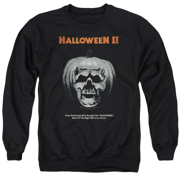 Halloween Sweatshirt Pumpkin Skull Poster Black Pullover - Yoga Clothing for You