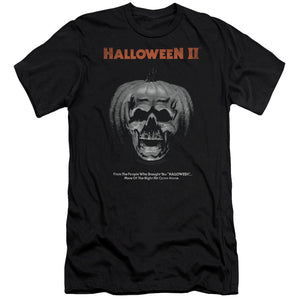 Halloween Premium Canvas T-Shirt Pumpkin Skull Poster Black Tee - Yoga Clothing for You