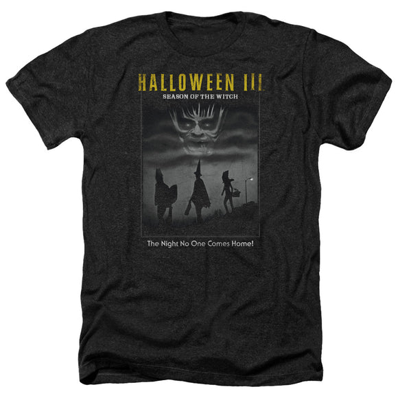 Halloween Heather T-Shirt Black and White Poster Black Tee - Yoga Clothing for You