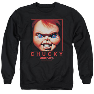 Childs Play Sweatshirt Chucky Portrait Black Pullover - Yoga Clothing for You