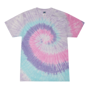 Tie Dye Multi Color Spiral Swirl Classic Fit Crewneck Short Sleeve T-shirt for Mens Women Adult T-shirt, Unicorn - Yoga Clothing for You