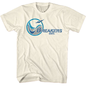 USFL Breakers Distressed Logo Natural T-shirt