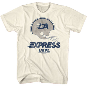 USFL LA Express Distressed Logo Natural T-shirt
