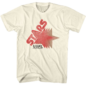 USFL Distressed Stars Logo Natural T-shirt