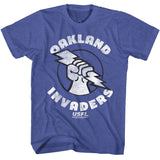 USFL Oakland Invaders Heather Blue T-shirt