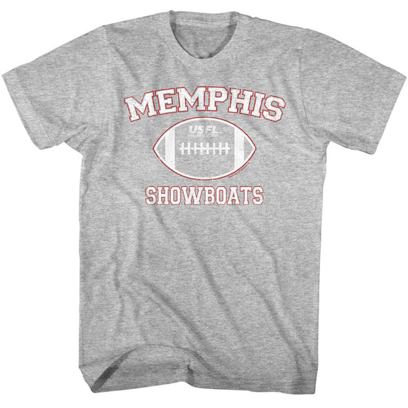 USFL Memphis Showboats Grey Tall T-shirt