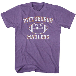 USFL Pittsburgh Maulers Heather Purple T-shirt