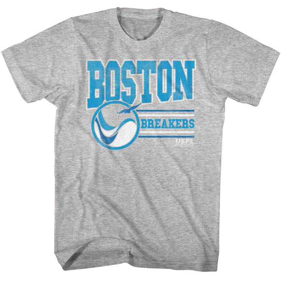 USFL Boston Breakers Logo Grey T-shirt